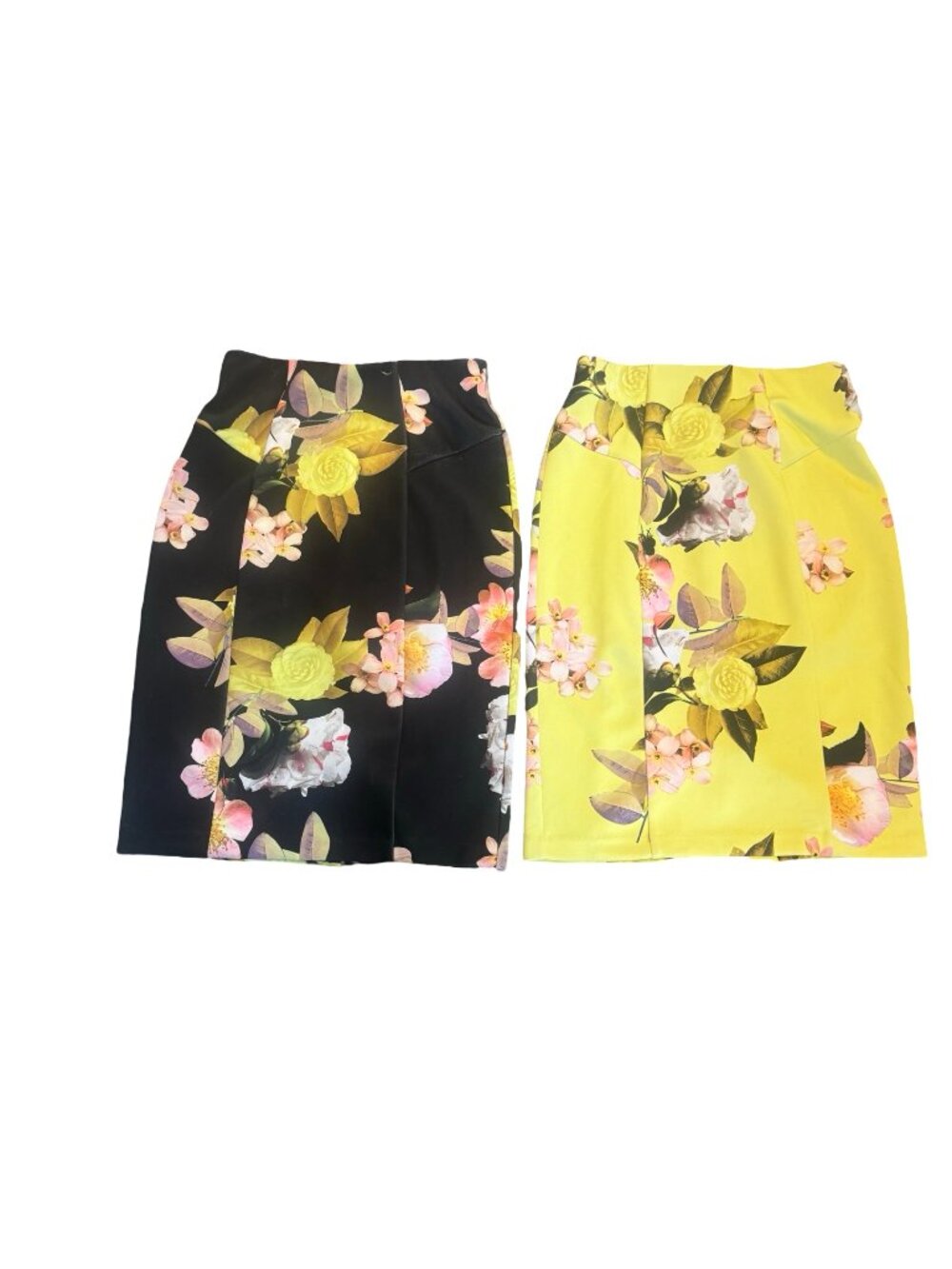 2 Floral Stretch Pencil Skirts Bundle – Size Small